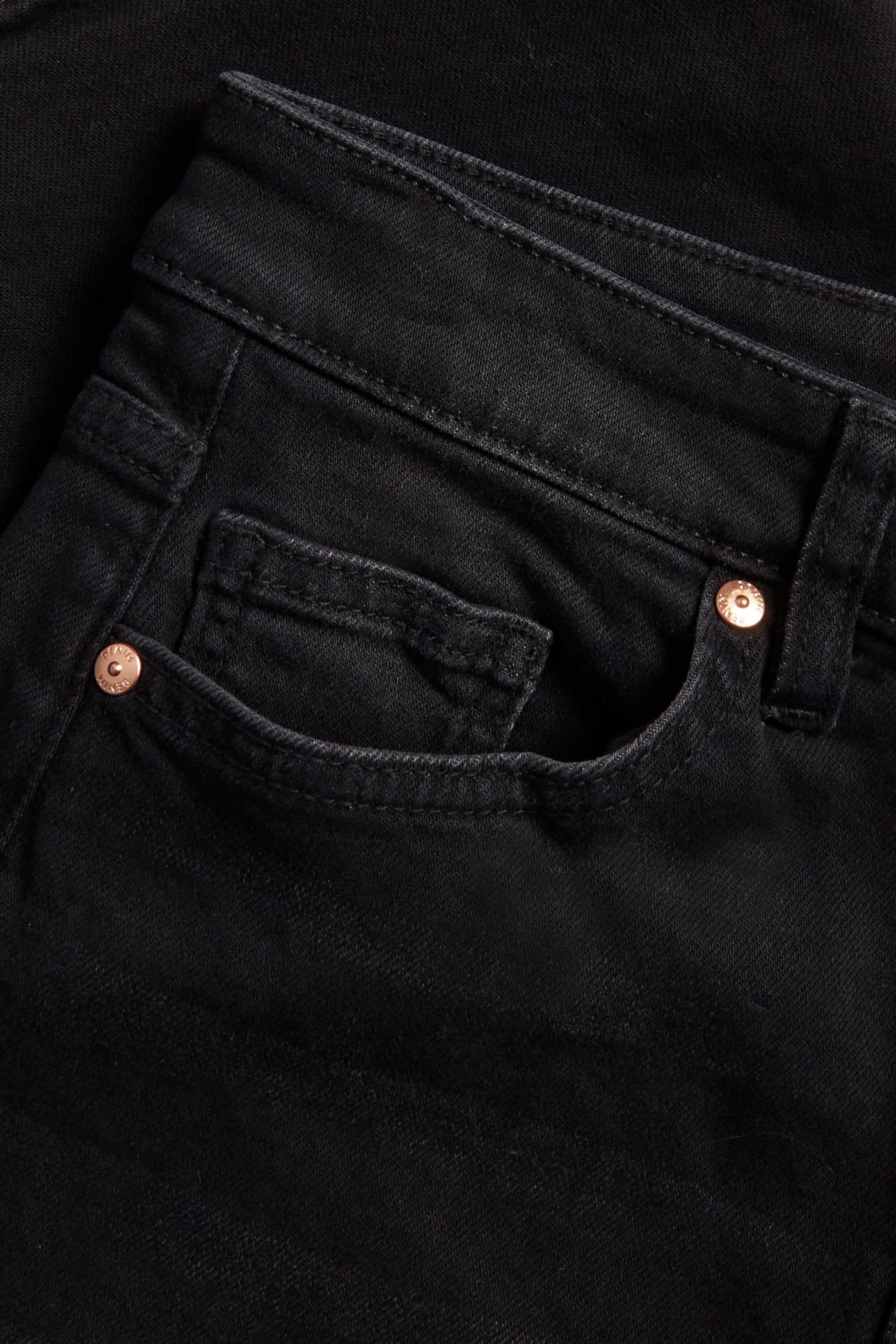 Washed black denim