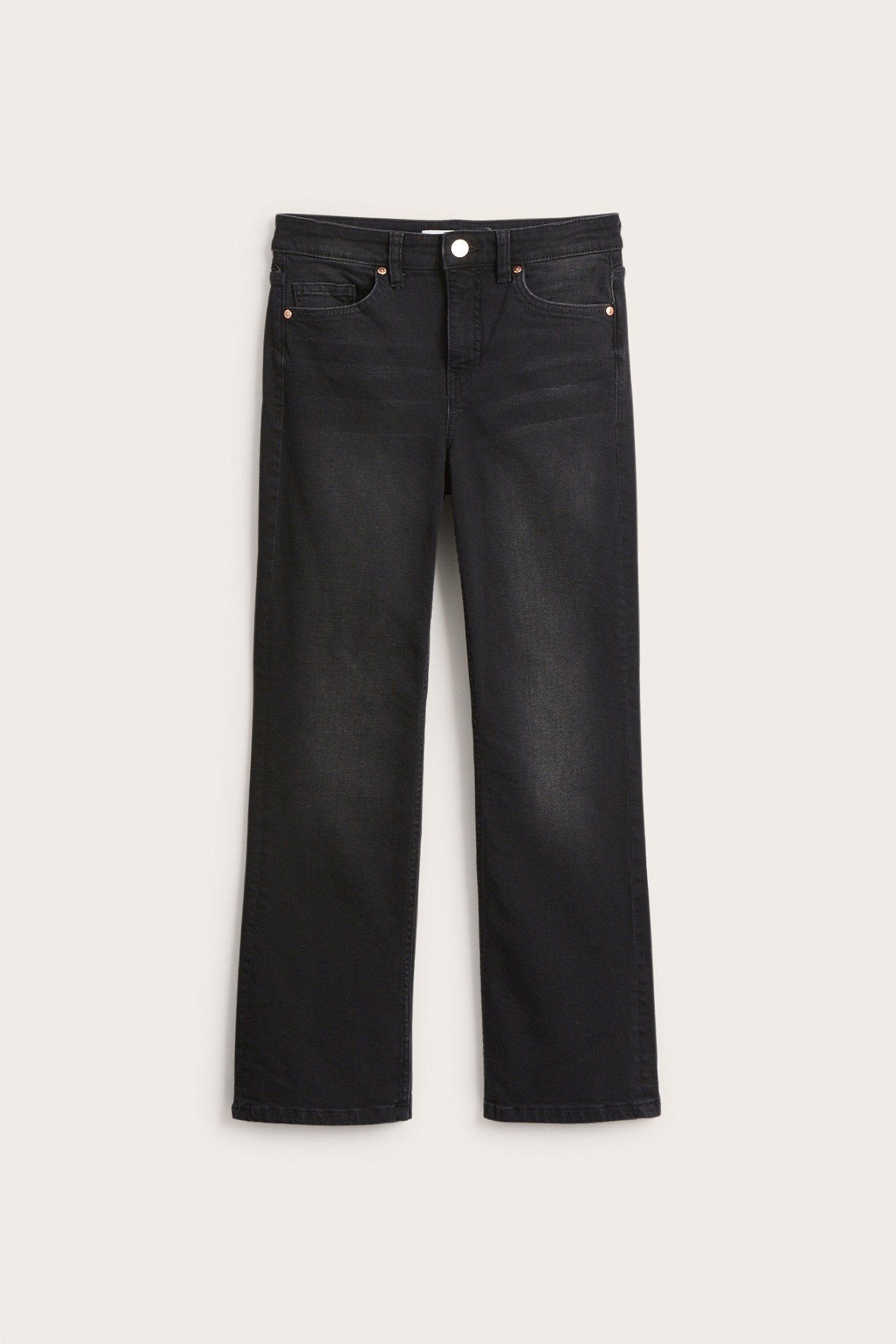 Washed black denim